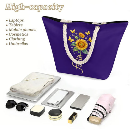 Faith Christian Large Jute Tote Bag