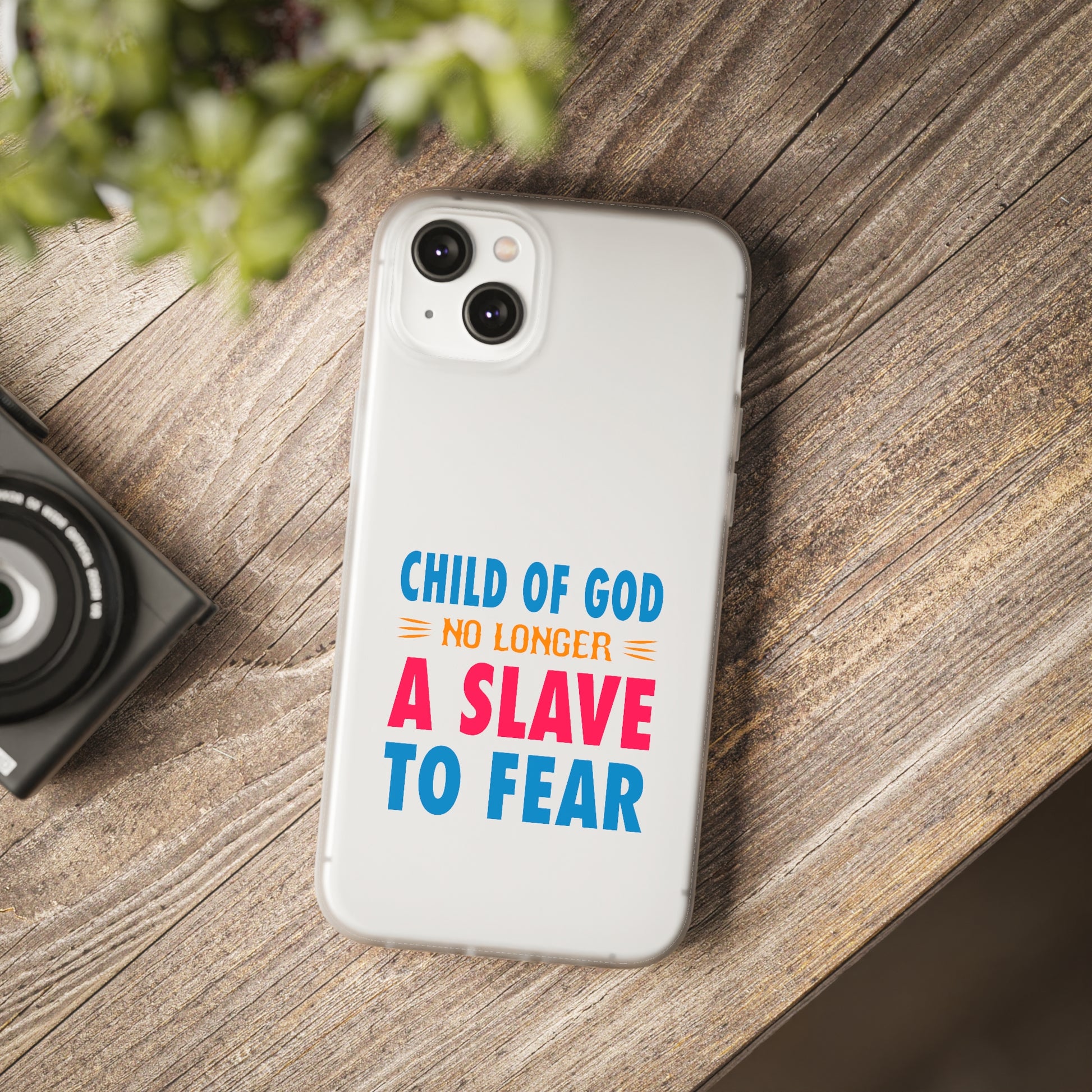 Child Of God No Longer A Slave To Fear Christian Flexi Phone Case Printify