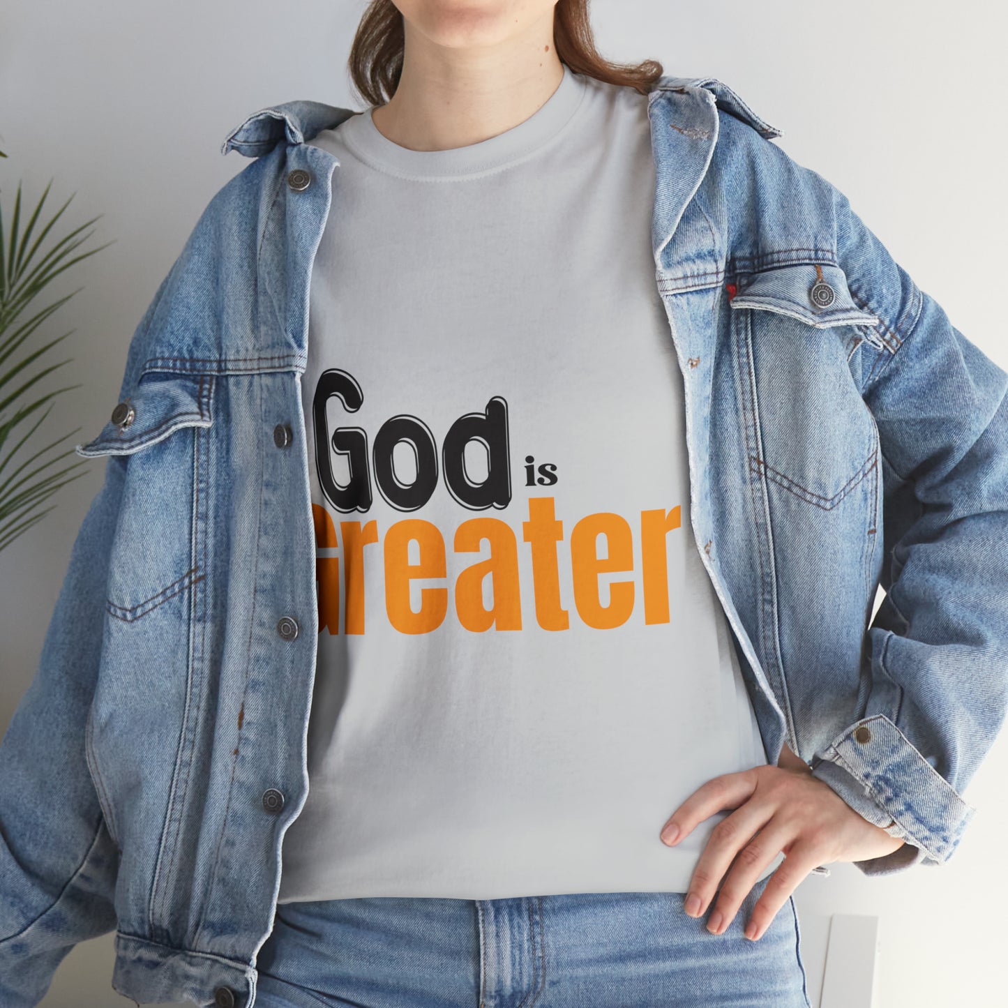 God Is Greater Unisex Heavy Cotton Tee Printify