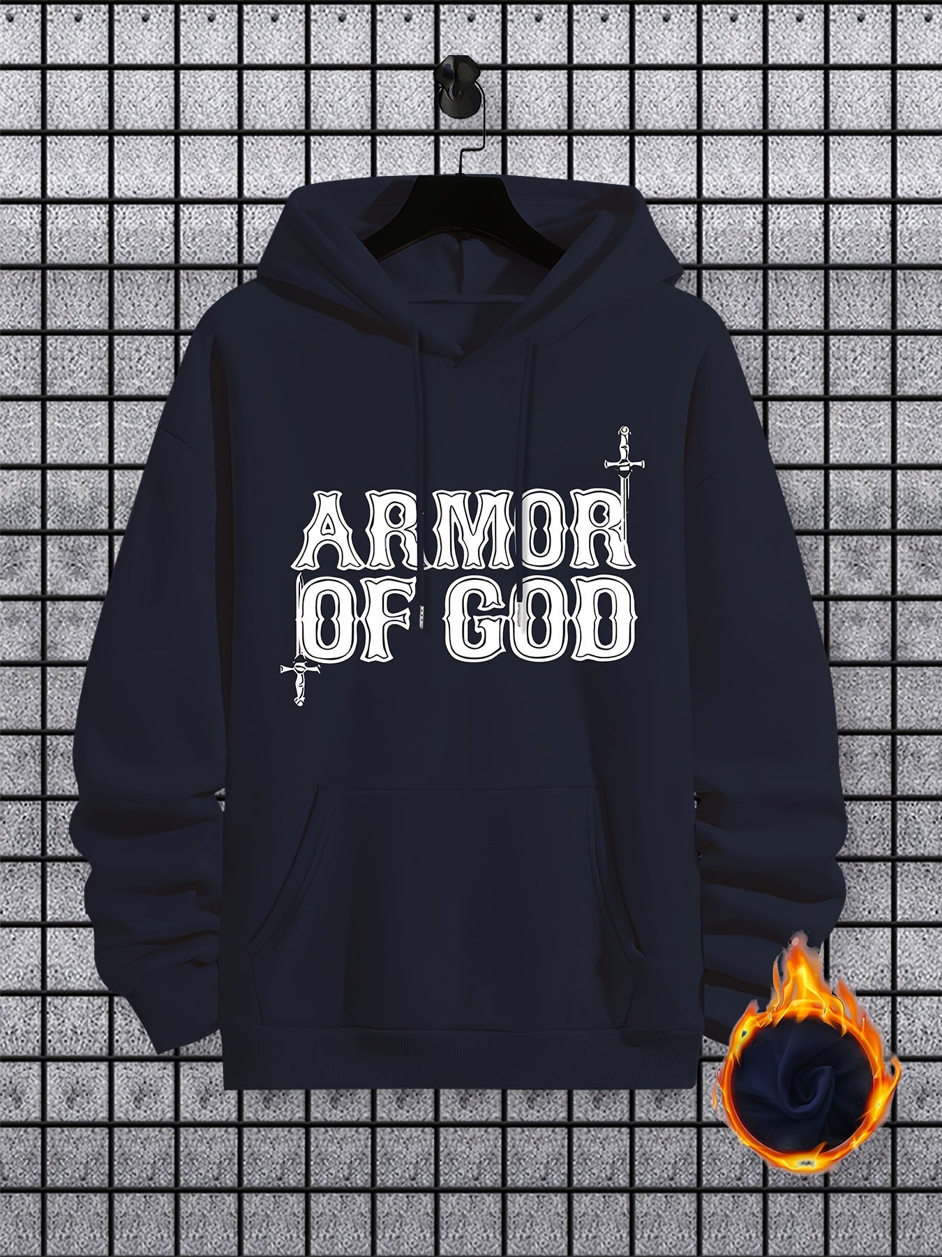 Armor Of God Men's Christian Pullover Hooded Sweatshirt claimedbygoddesigns