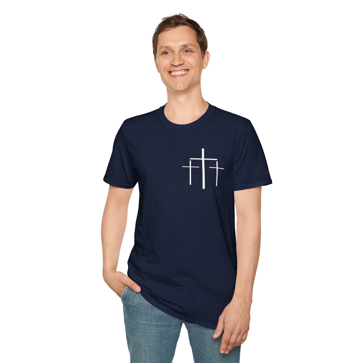 Faith Over Fear 3 Crosses   Christian Unisex T-shirt