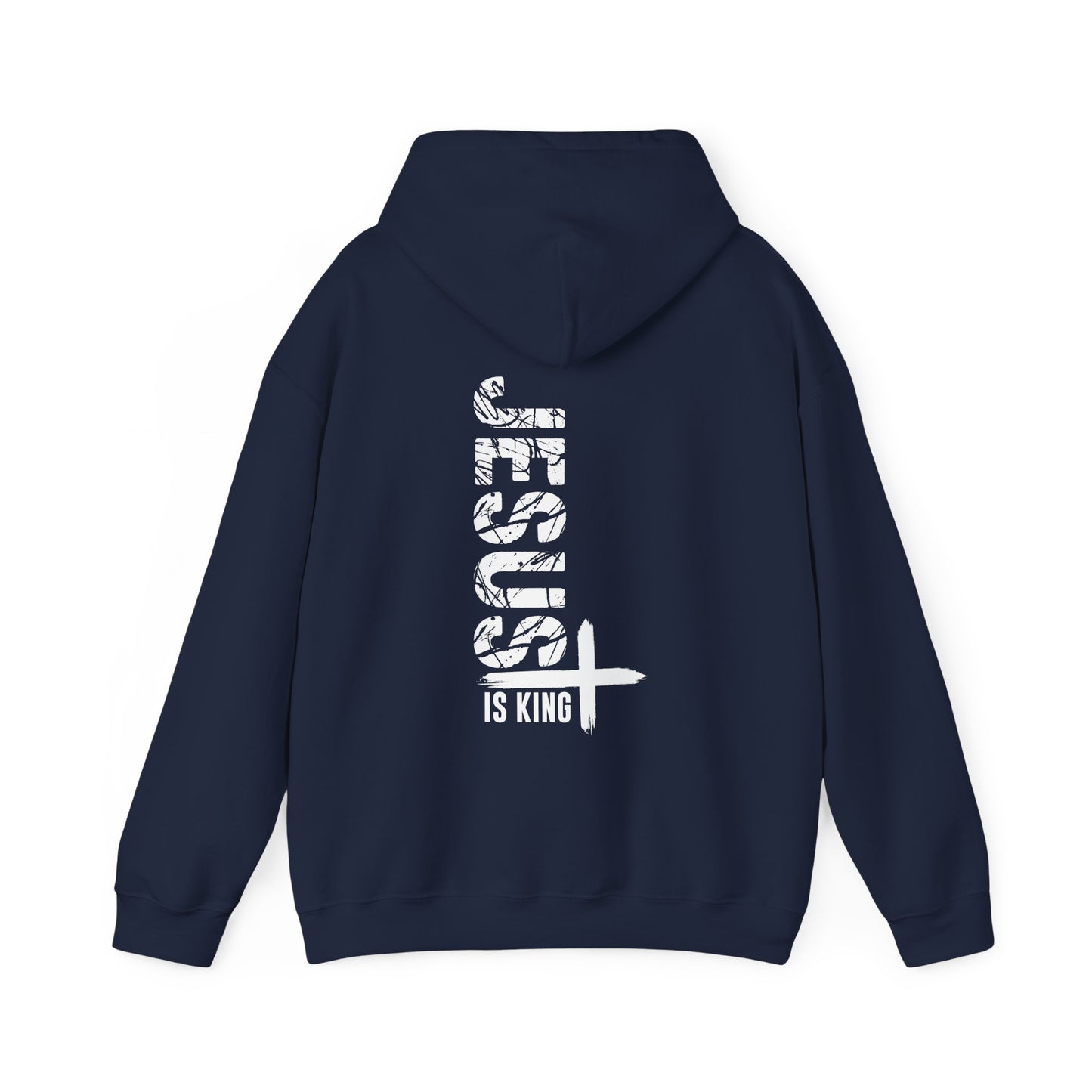 Jesus Is KIng  Unisex Christian Hooded Pullover Sweatshirt