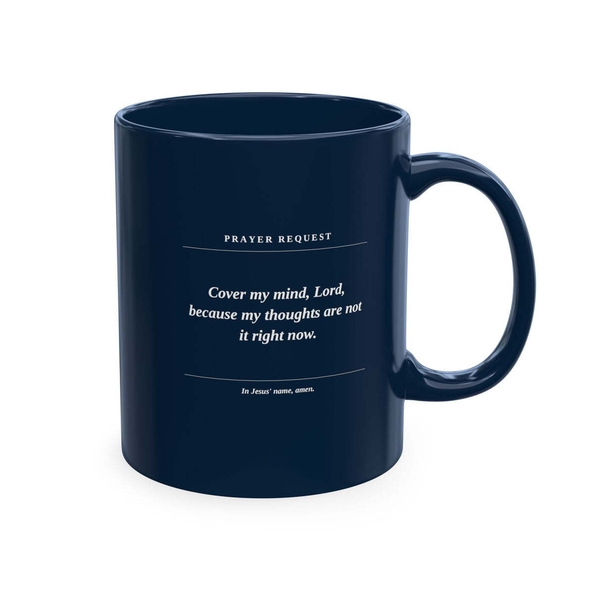 Prayer & Protection Scripture Ceramic Mug — 'Prayer Request' Inspirational Coffee Cup