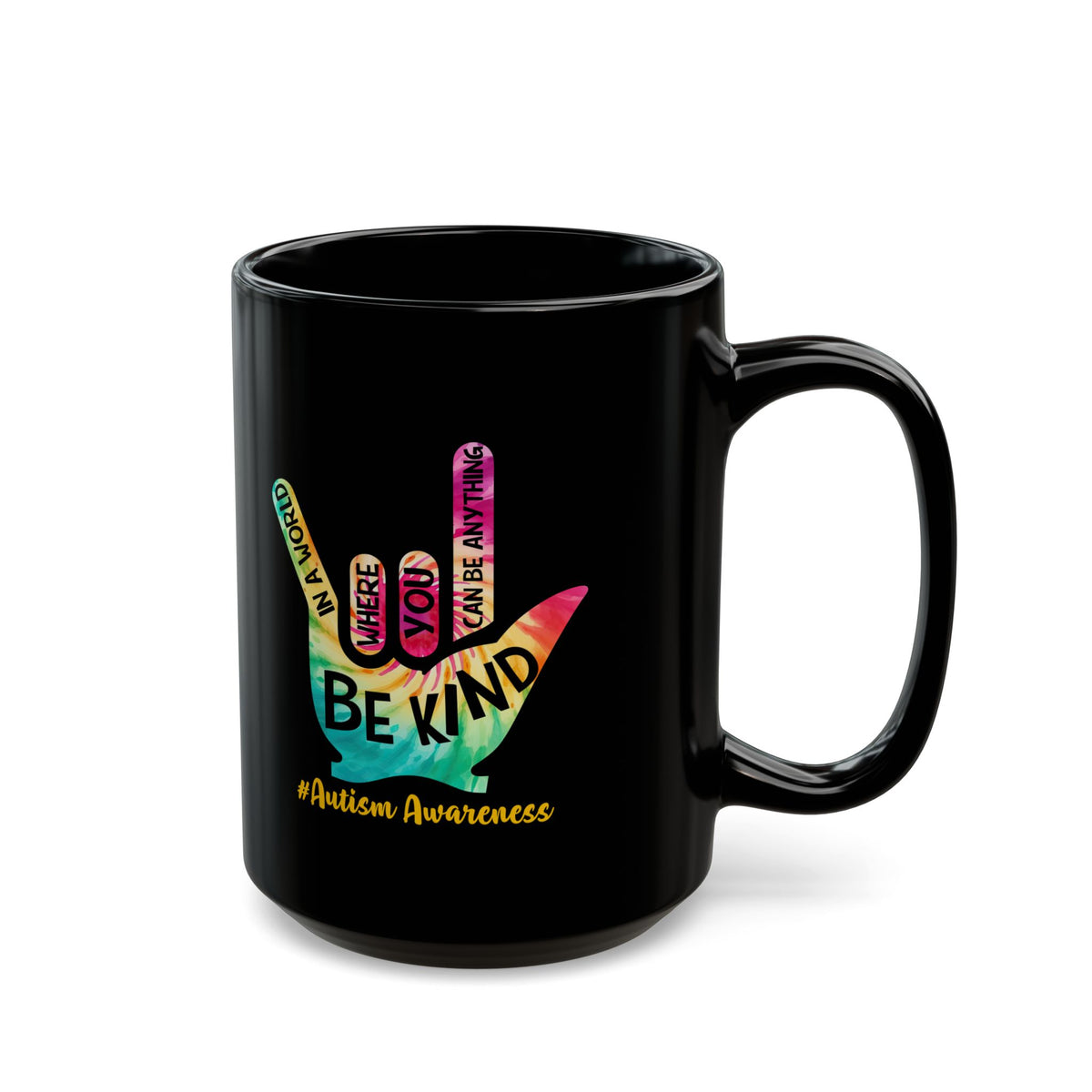 Inspirational Black Mug for Autism Awareness - 11oz & 15oz