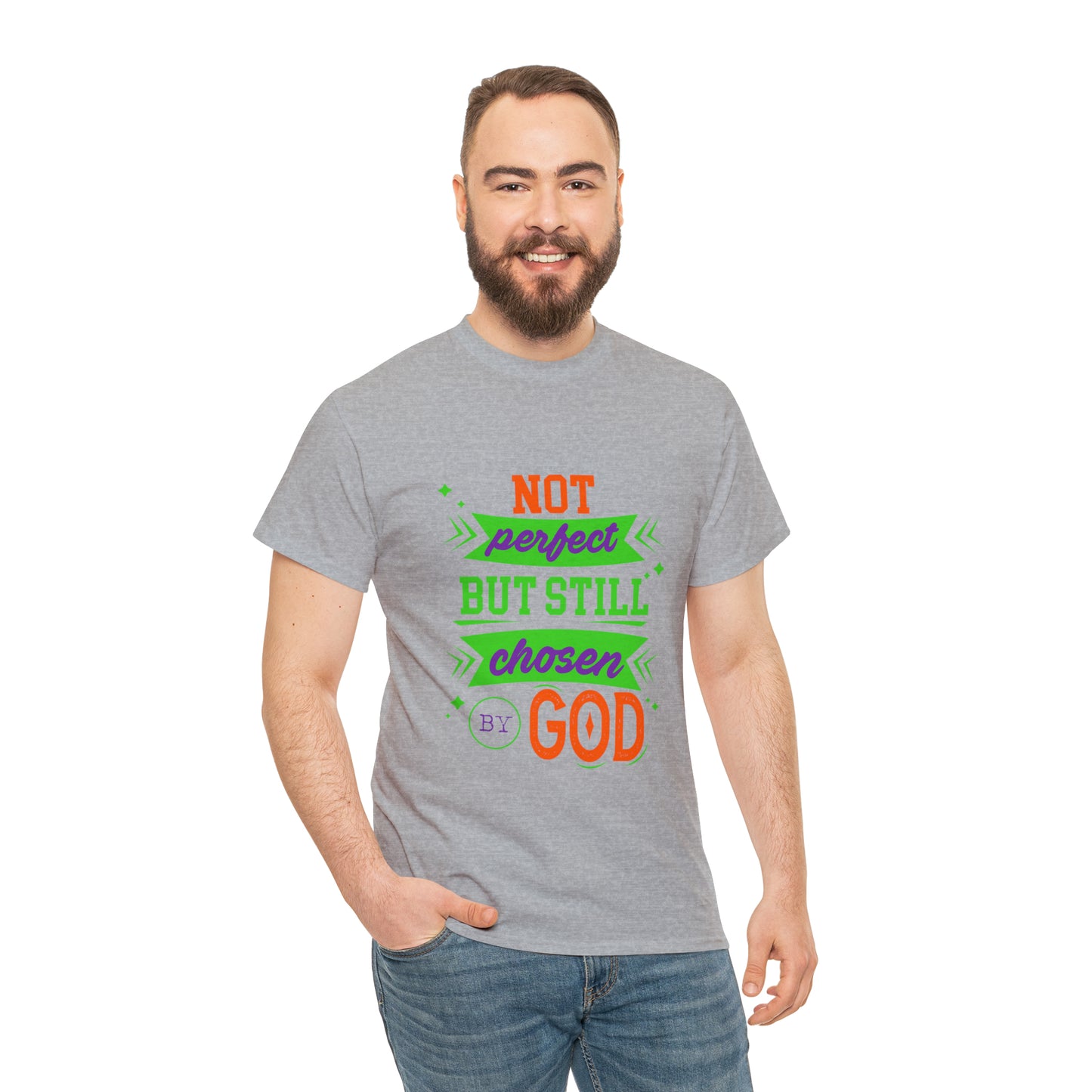 Not Perfect But Still Chosen By God Unisex Heavy Cotton Tee