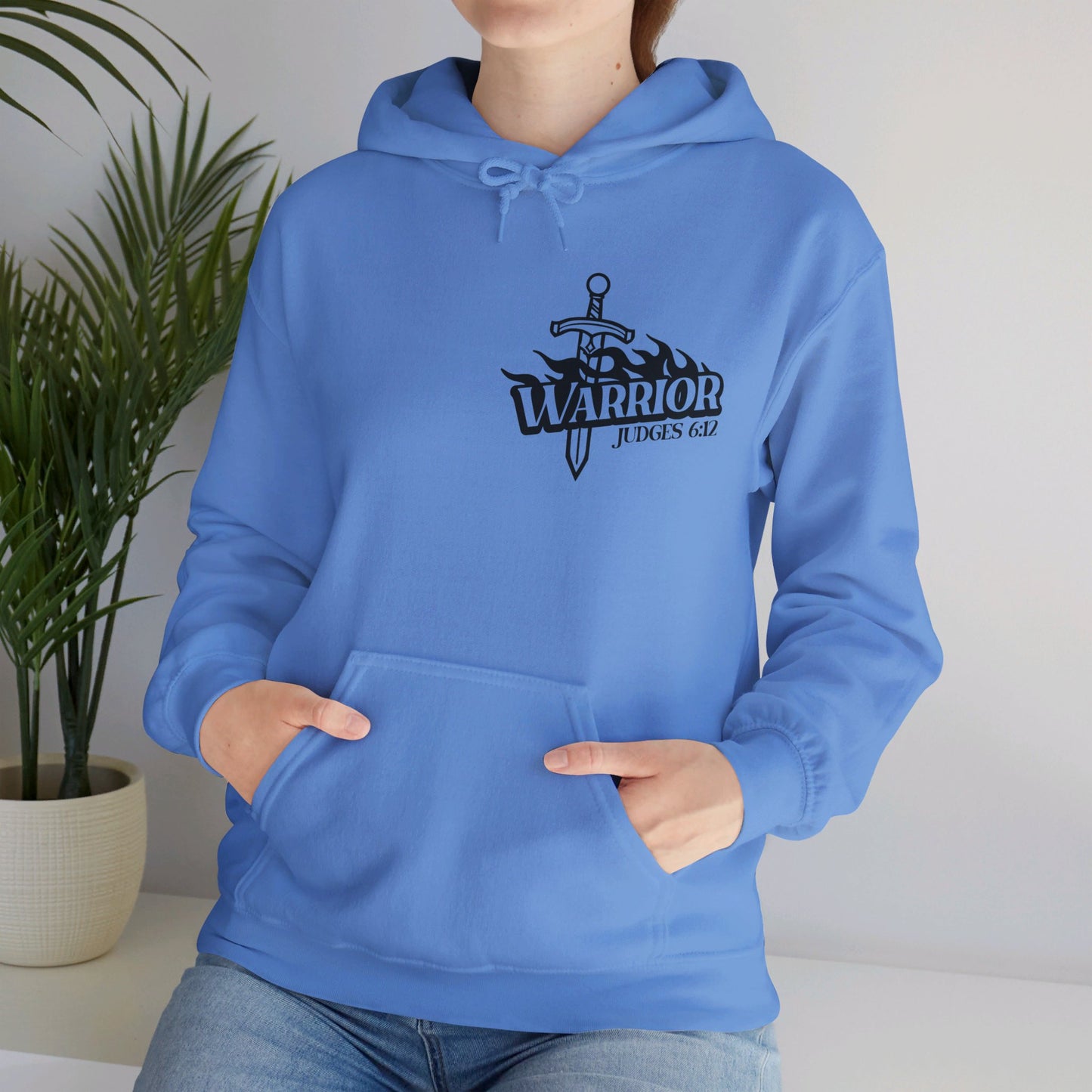 The Lord Is With You Mighty Warrior Unisex Christian Pullover Hooded Sweatshirt