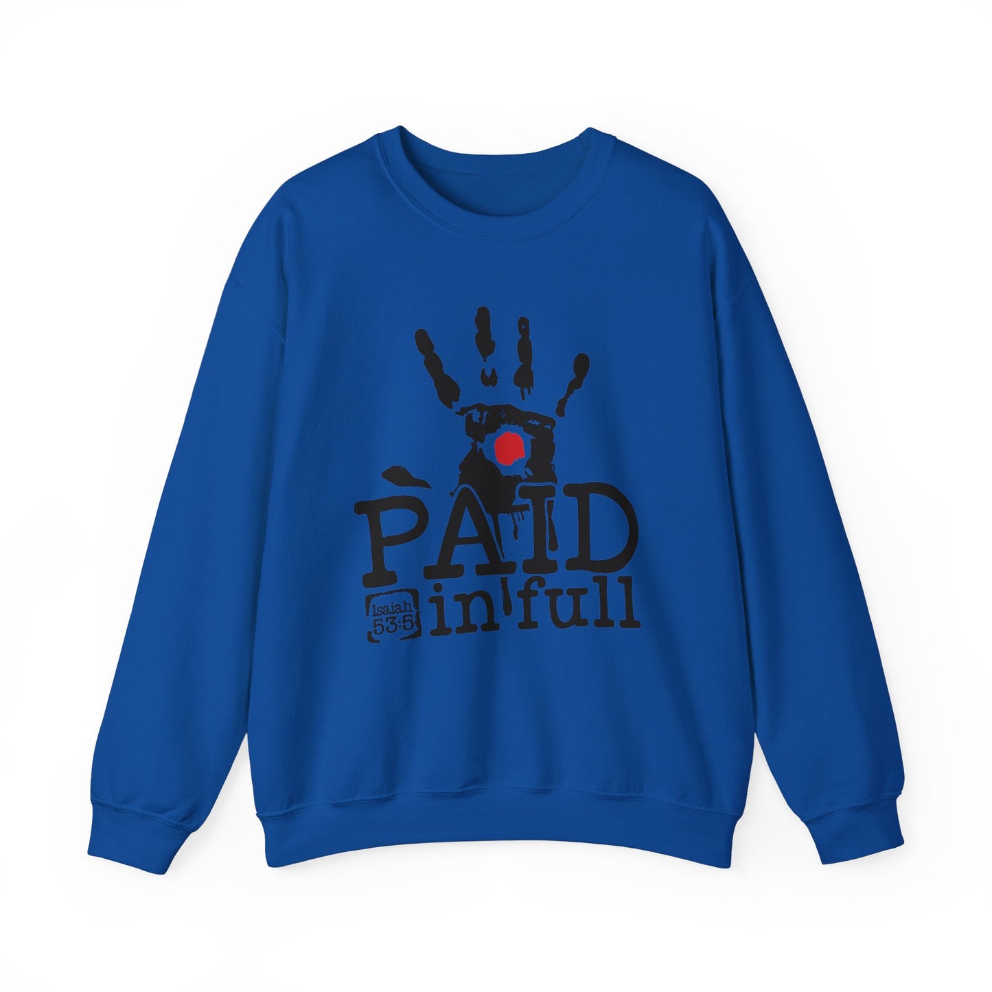 Paid In Full Jesus Paid It All Unisex Heavy Blend™ Crewneck Christian Sweatshirt