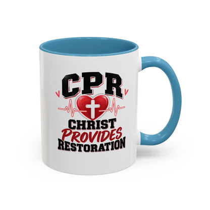 CPR Coffee Mug — "Christ Provides Restoration" Inspirational Christian Accent Mug (11oz)
