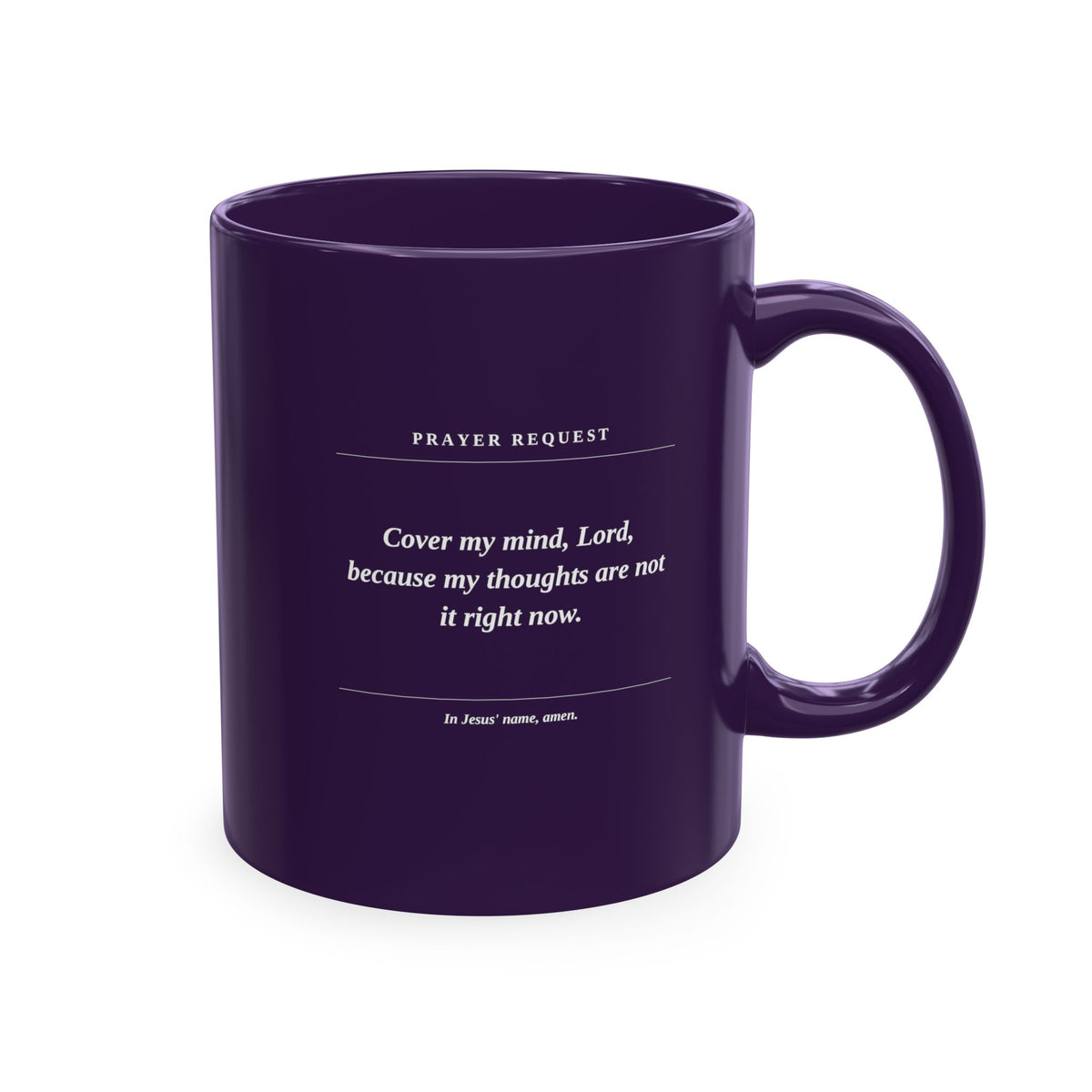 Prayer & Protection Scripture Ceramic Mug — 'Prayer Request' Inspirational Coffee Cup