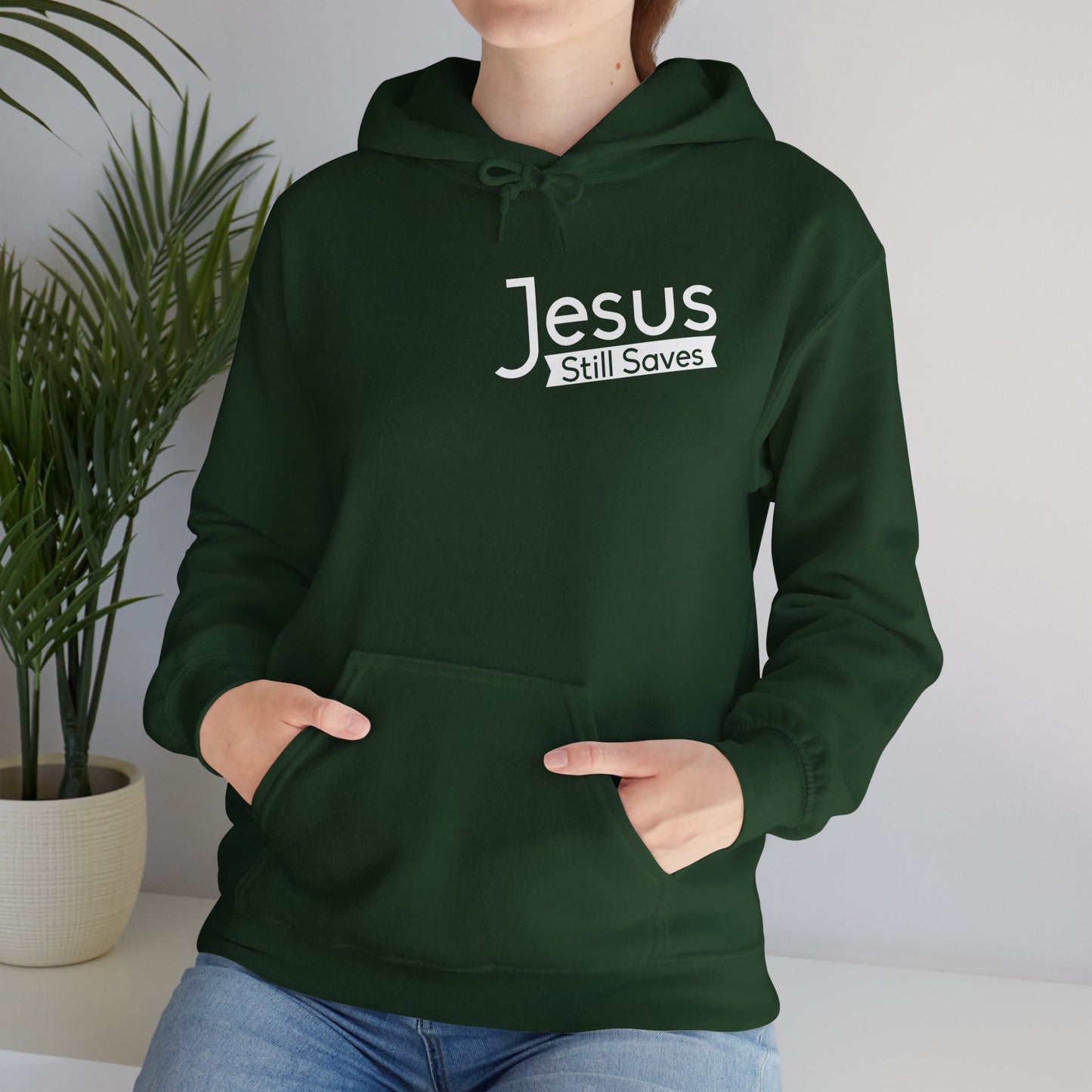 Jesus Still Saves Unisex Christian Hooded Pullover Sweatshirt