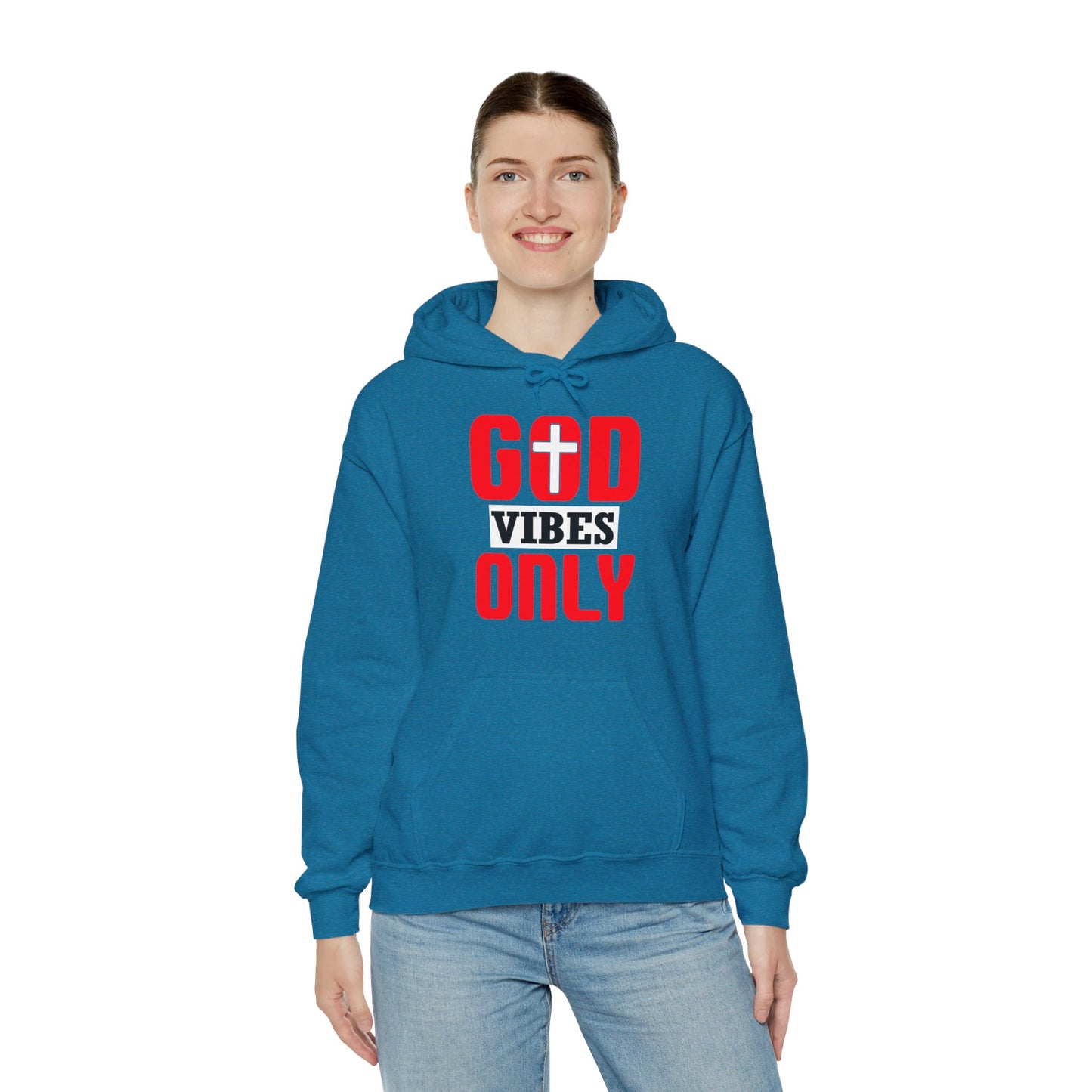 God Vibes Only Unisex Christian Hooded Pullover Sweatshirt