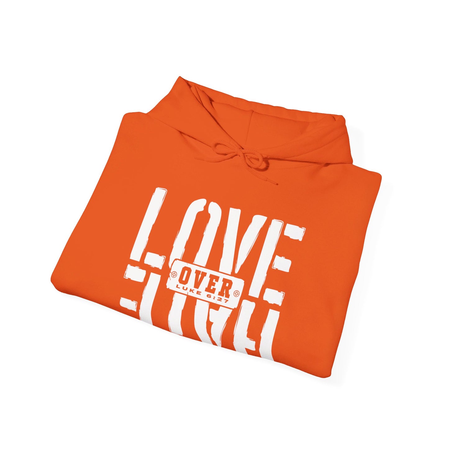 Love Over Hate Unisex Christian Pullover Hooded Sweatshirt