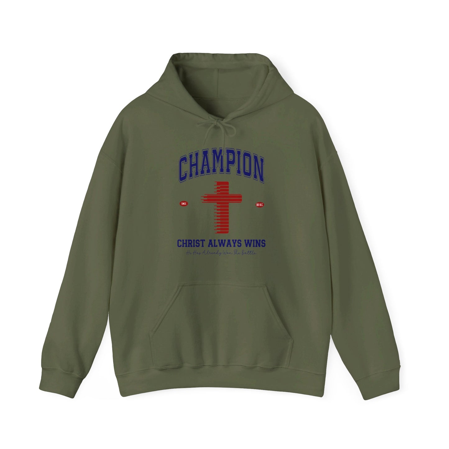 Champion Christ Always Wins Unisex Christian Pullover Hooded Sweatshirt