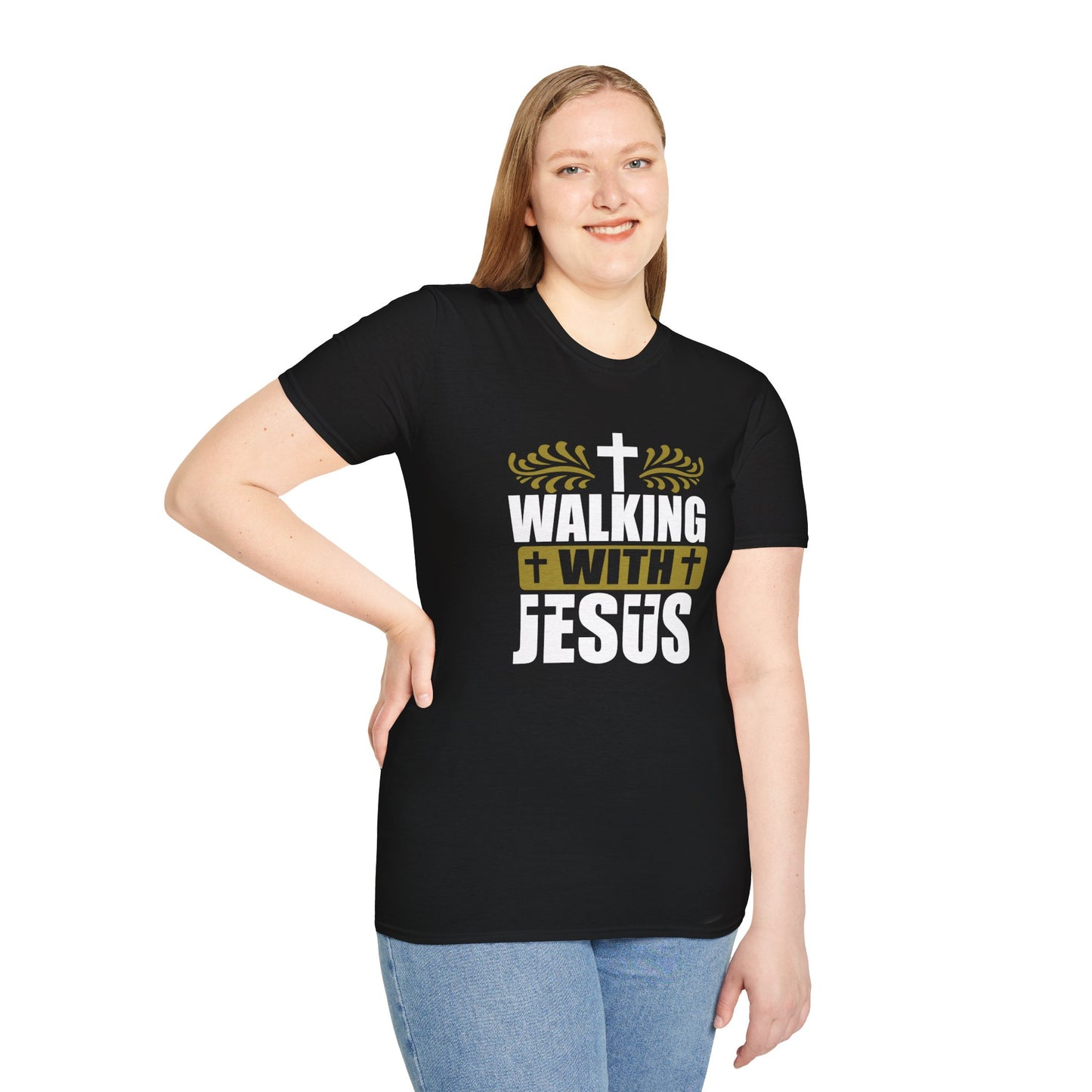 Walking With Jesus Unisex Christian T-shirt