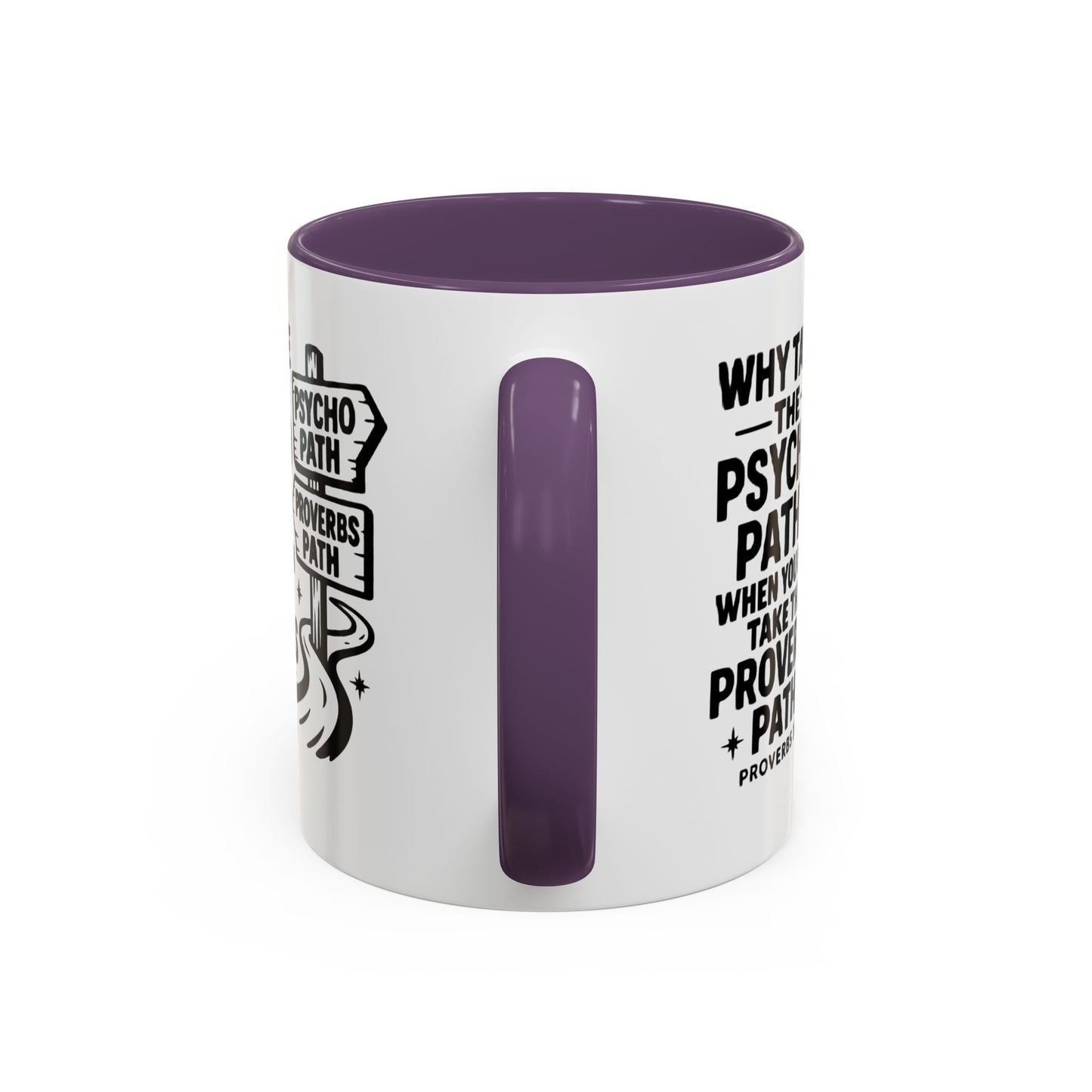 Inspirational Quote Accent Coffee Mug - Perfect Gift for Motivational Moments, Office Desk Essentials, Christian Gifts, Proverbs 3:5-6