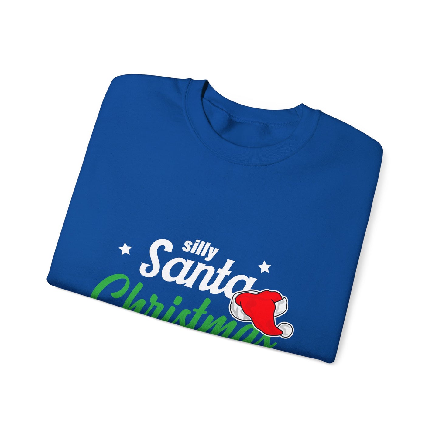 Silly Santa Christmas Is For Jesus (Christmas Themed) Unisex Heavy Blend™ Crewneck Christian Sweatshirt