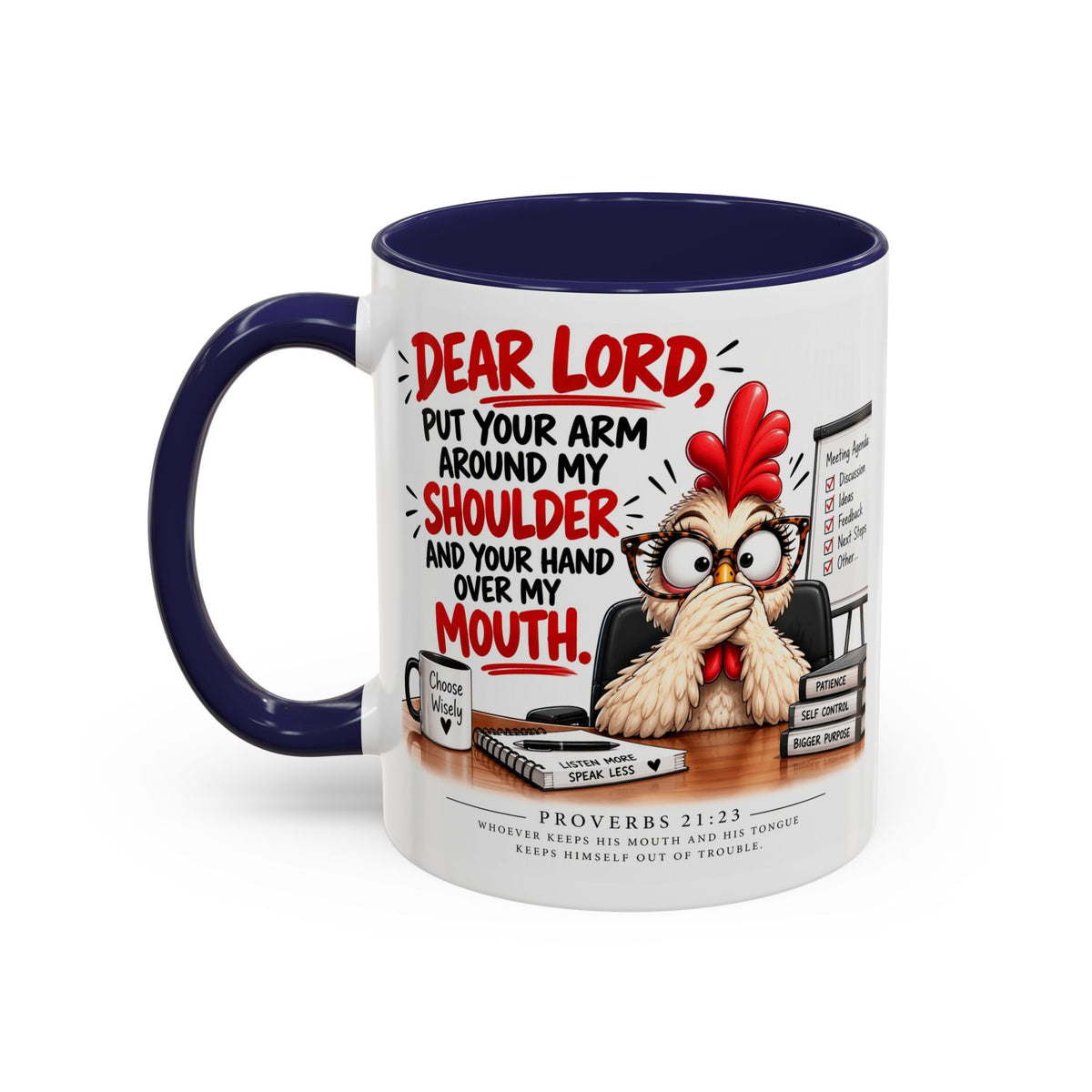 Christian Coffee Mug — "Dear Lord, Put Your Arm Around My Shoulder" Inspirational Ceramic Mug