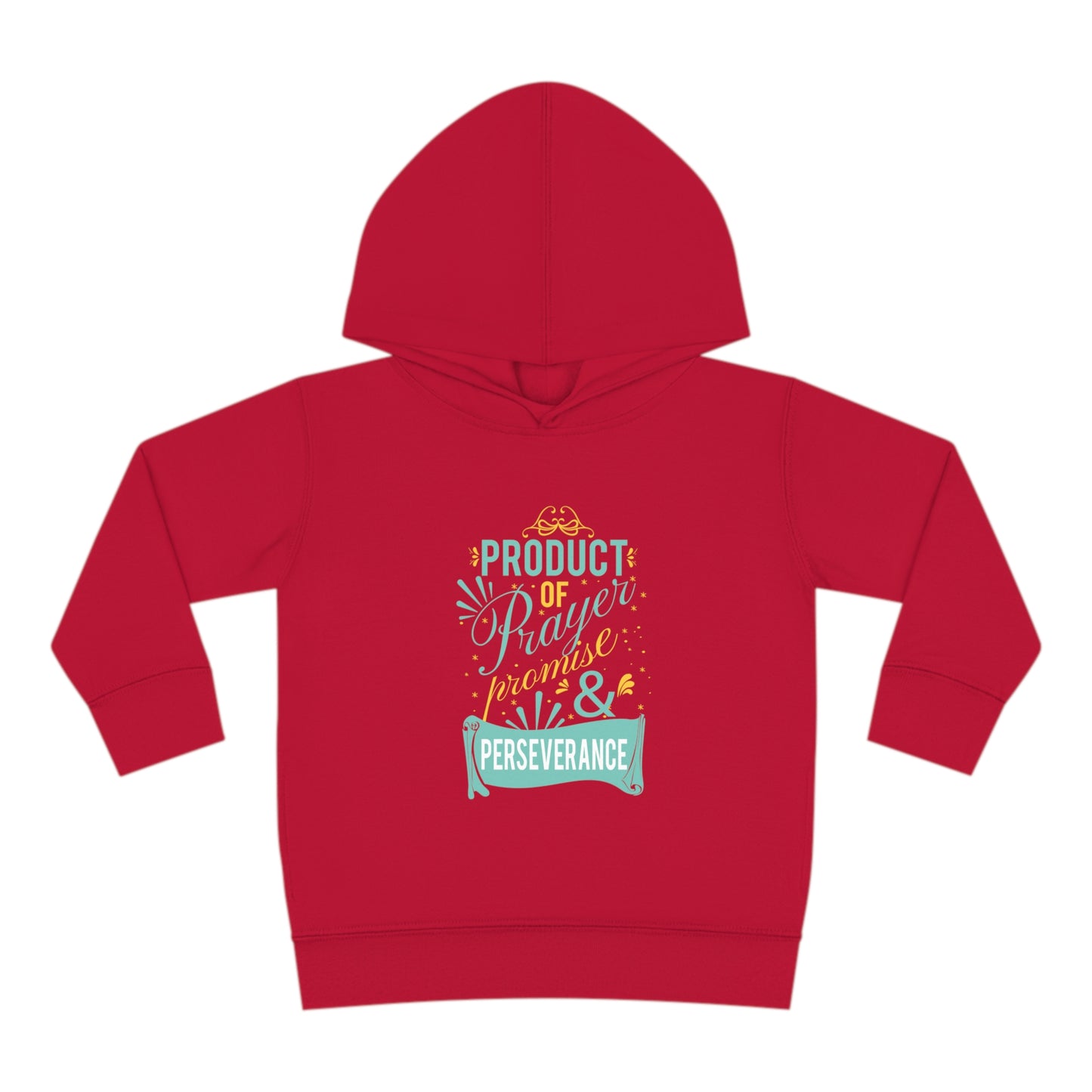 Product Of Prayer Promise & Perseverance Toddler Christian Pullover Fleece Hoodie Printify