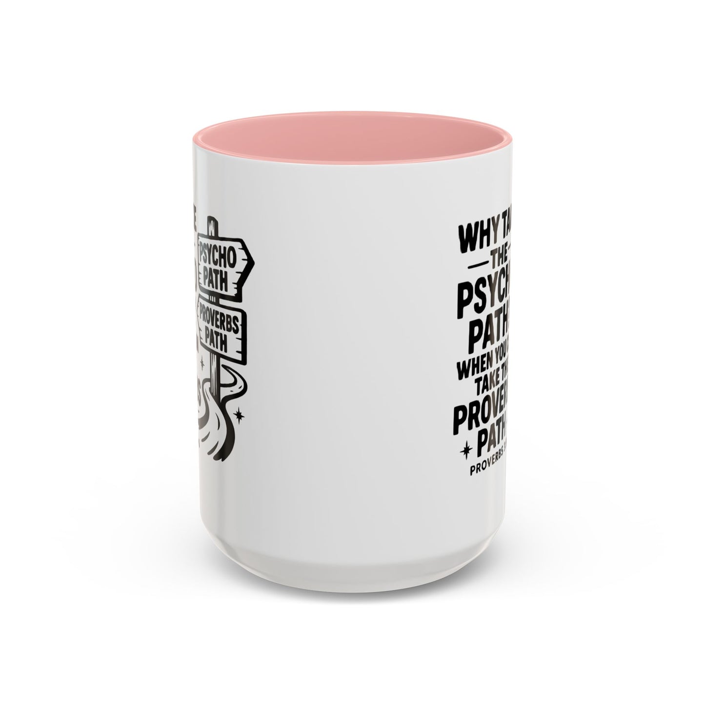 Inspirational Quote Accent Coffee Mug - Perfect Gift for Motivational Moments, Office Desk Essentials, Christian Gifts, Proverbs 3:5-6