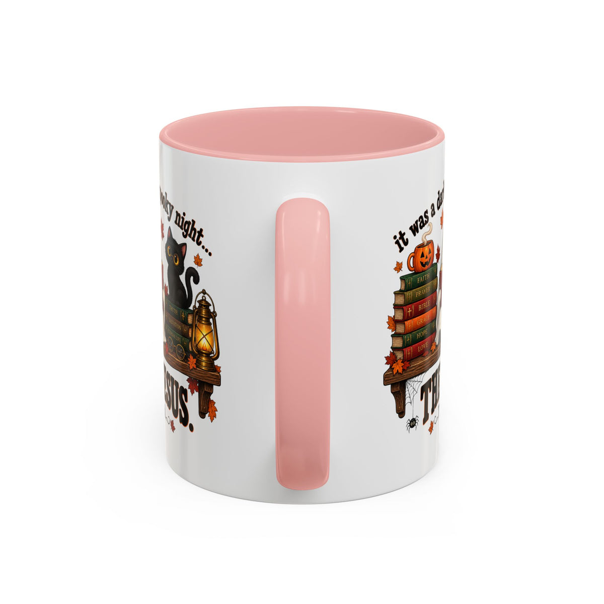 Halloween Christian Coffee Mug — “It Was a Dark and Spooky Night… Then Jesus” Accent Mug