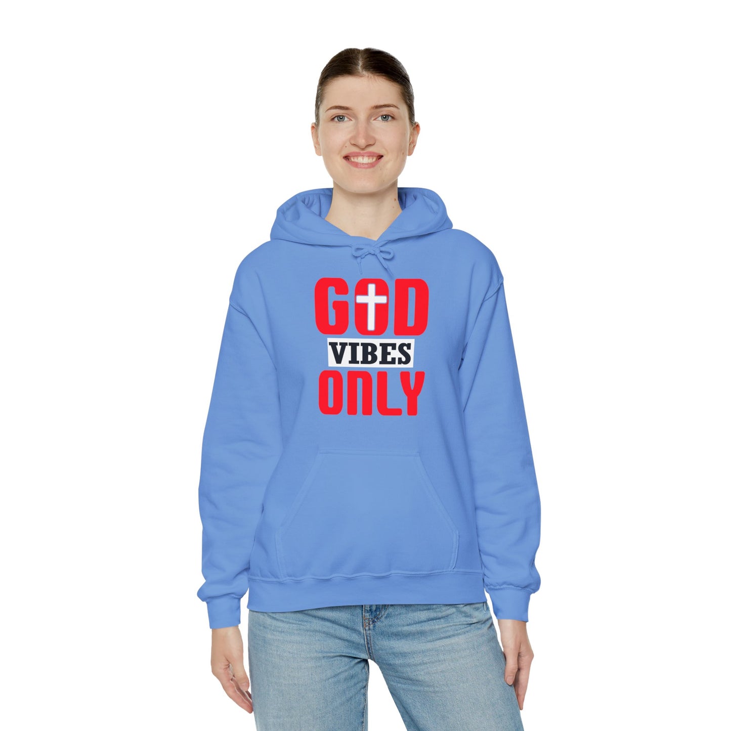 God Vibes Only Unisex Christian Hooded Pullover Sweatshirt