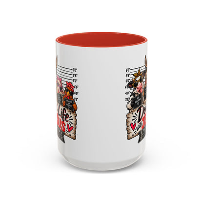 Doin’ Life with Jesus Funny Christian Farm Animal Mugshot Coffee Mug | Philippians 1:6