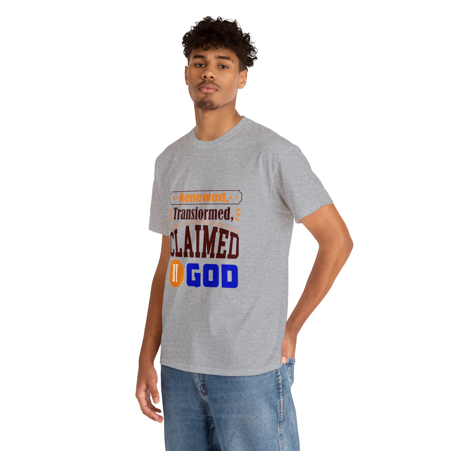 Renewed Transformed Claimed By God Unisex Heavy Cotton Tee