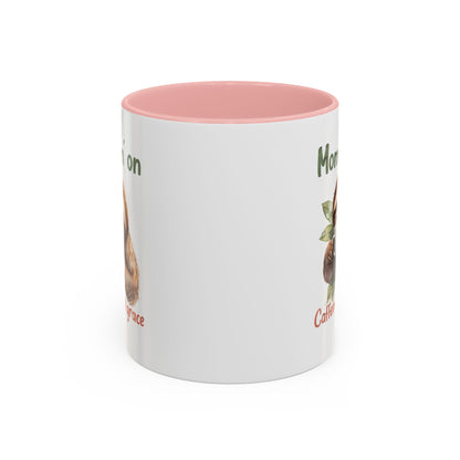 Sloth Mom Coffee Accent Mug - 'Mommin' on Caffeine and Grace' - Cute Gift for Christian Moms