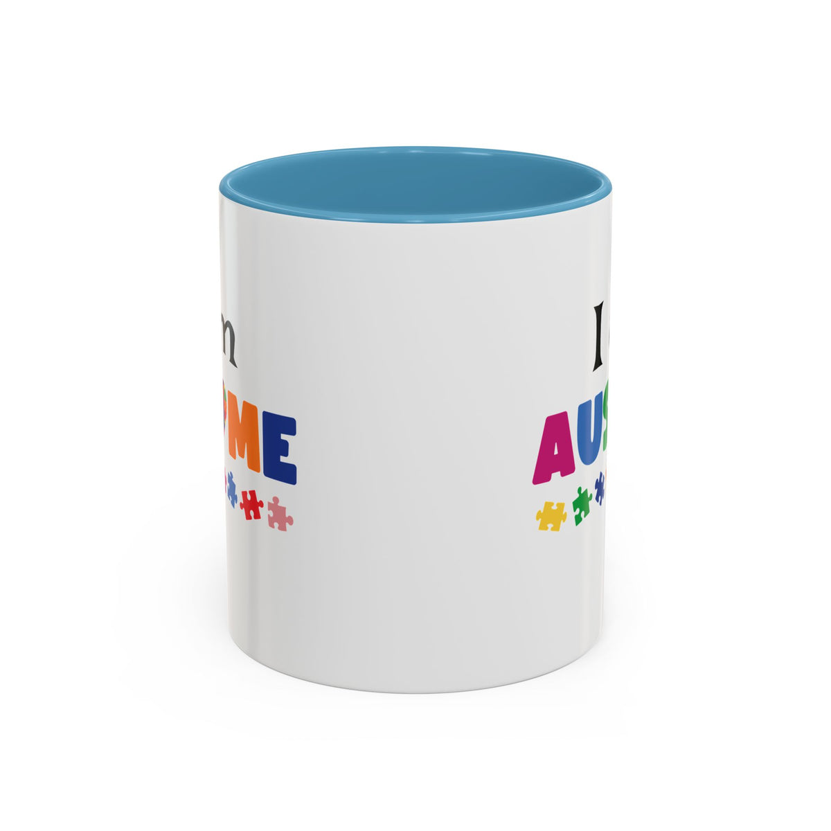 Inspirational Autism Coffee Mug - I am AUSome - 11oz/15oz Accent Mug