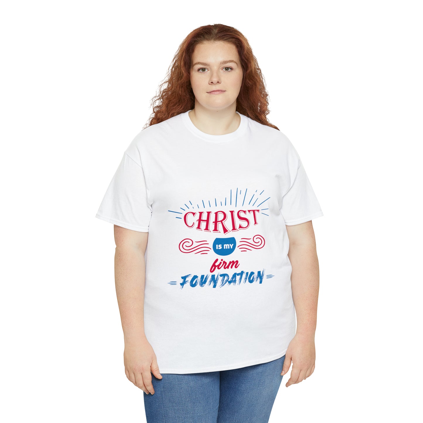 Christ Is My Firm Foundation Unisex Heavy Cotton Tee