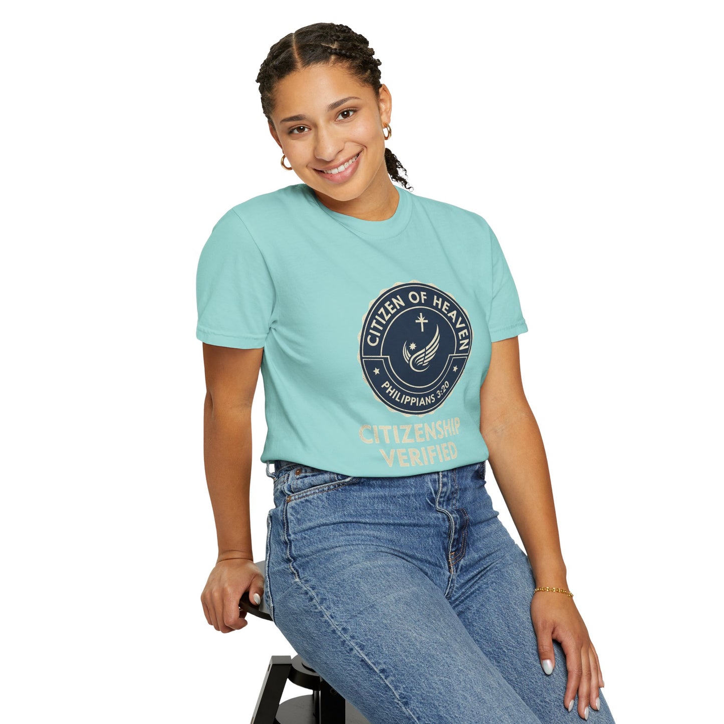 Citizen of Heaven T-shirt, Unisex Garment - Dyed Tee, Spiritual Gift, Christian Apparel, Faith - Based Fashion, Inspirational Top - ClaimedbyGodDesigns