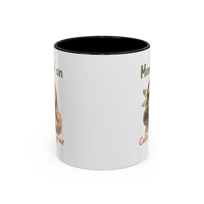 Sloth Mom Coffee Accent Mug - 'Mommin' on Caffeine and Grace' - Cute Gift for Christian Moms