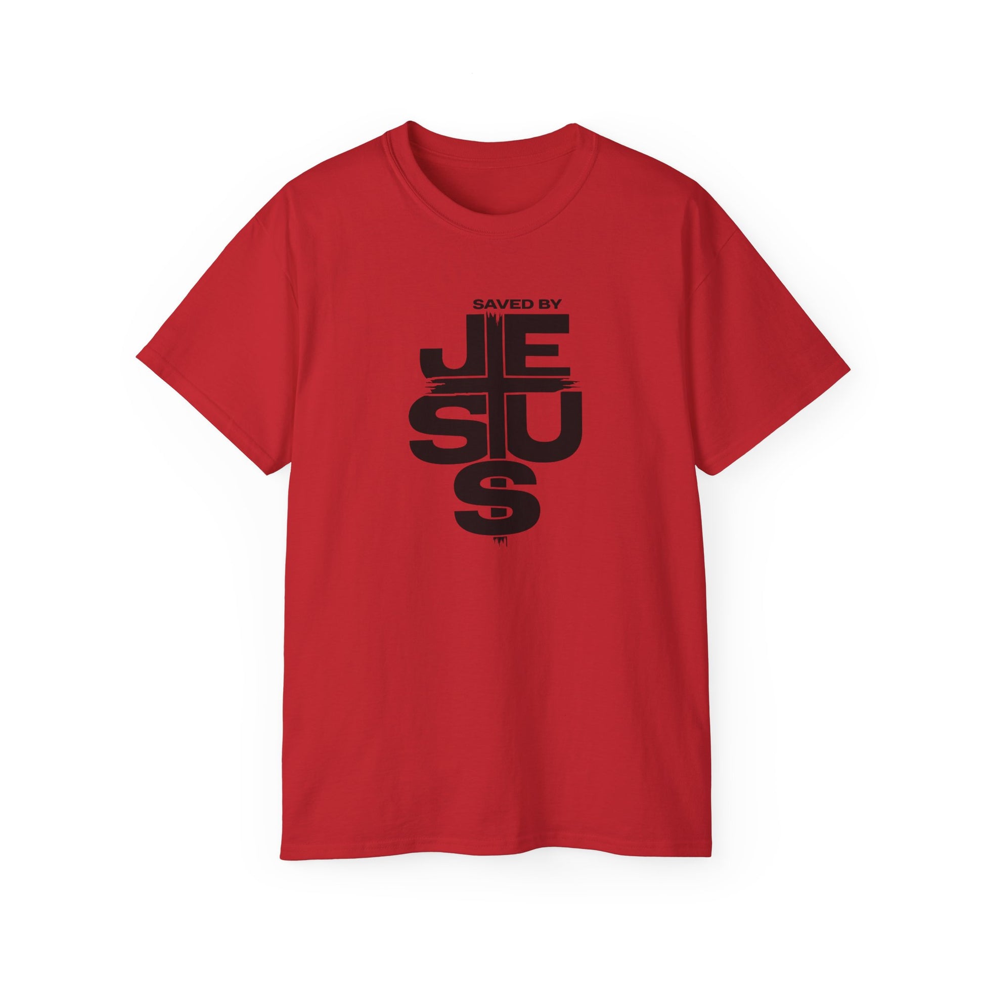 SAVED BY JESUS Unisex Christian Ultra Cotton Tee Printify