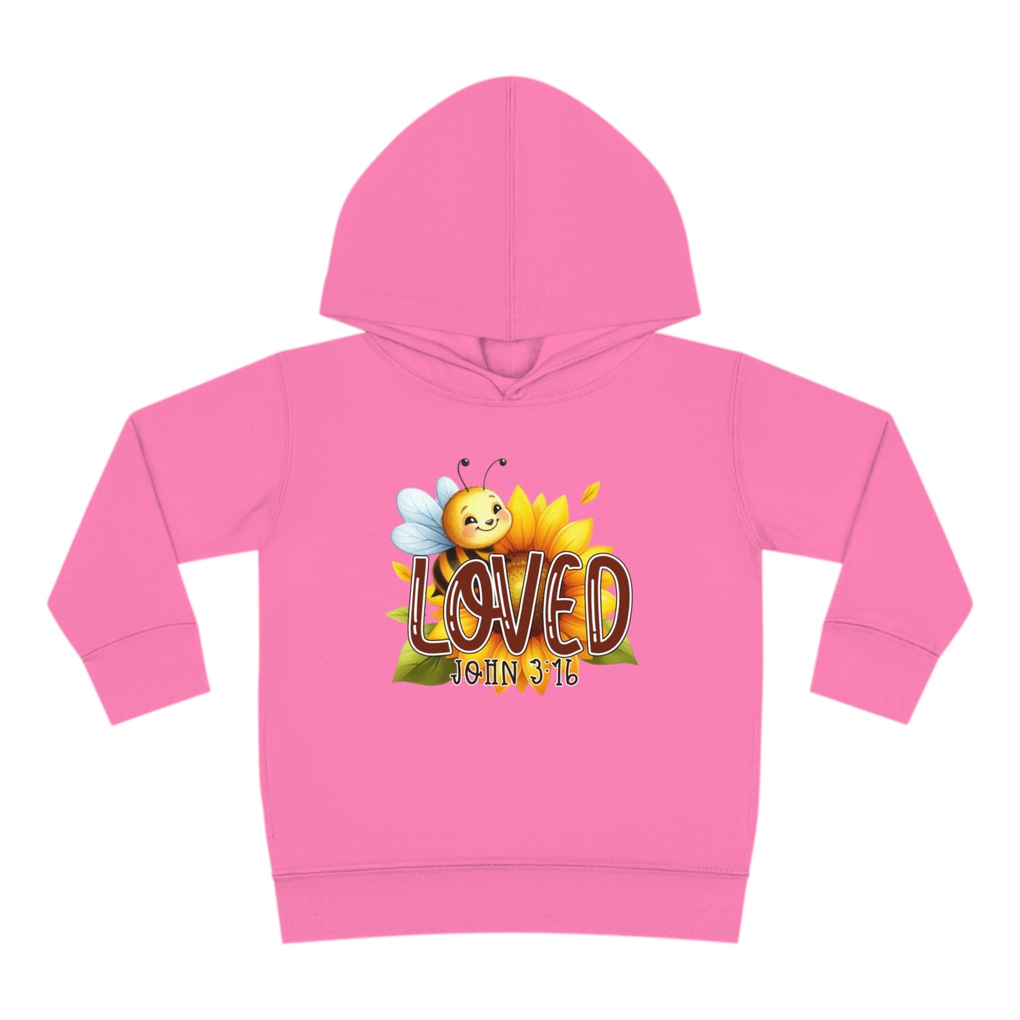 John 3:16 Loved Christian Toddler Pullover Fleece Hooded Sweatshirt