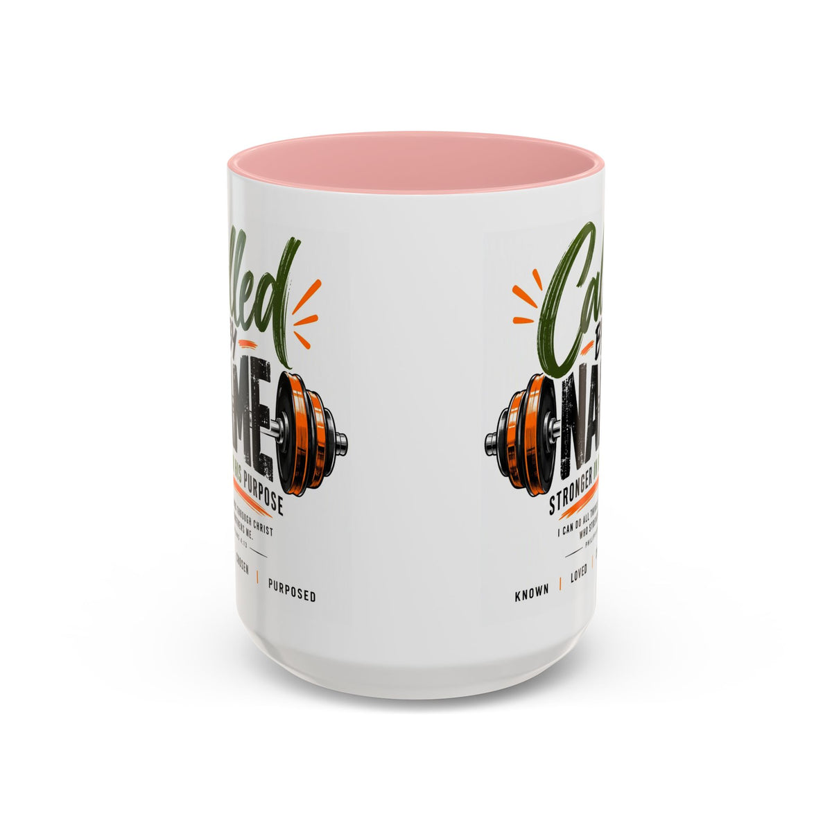 Stronger in His Purpose Called by Name Christian coffee mug