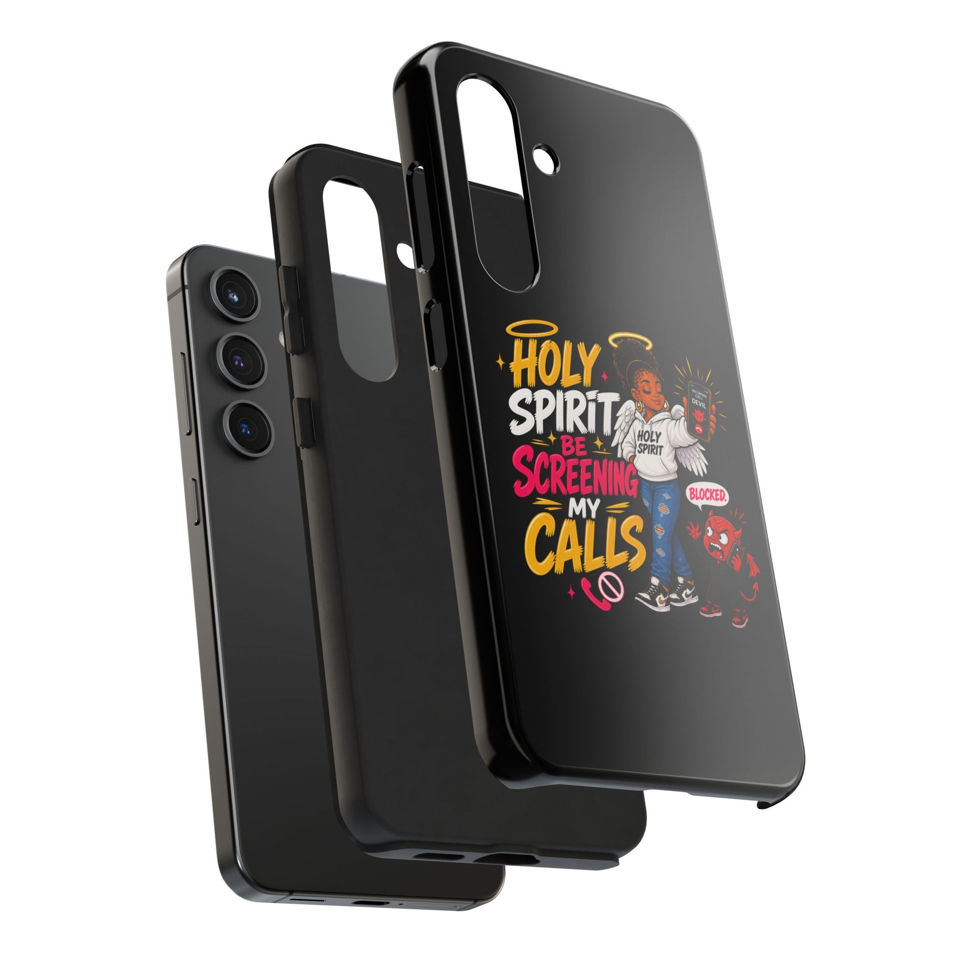 Phone Case — "Holy Spirit Be Screening My Calls" Christian Protective Tough Case - ClaimedbyGodDesigns