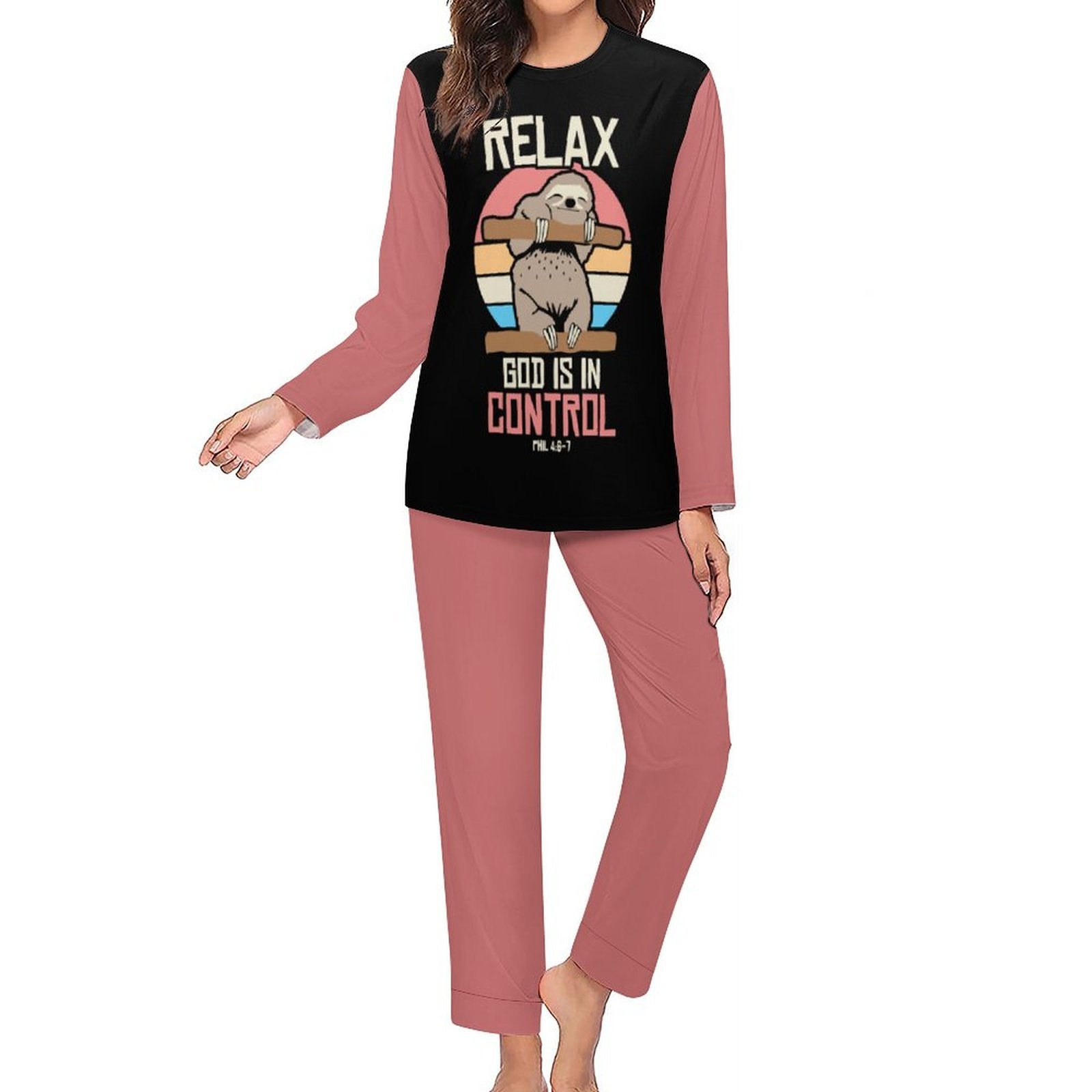Relax God Is In Control Women's Christian Pajama Set SALE-Personal Design