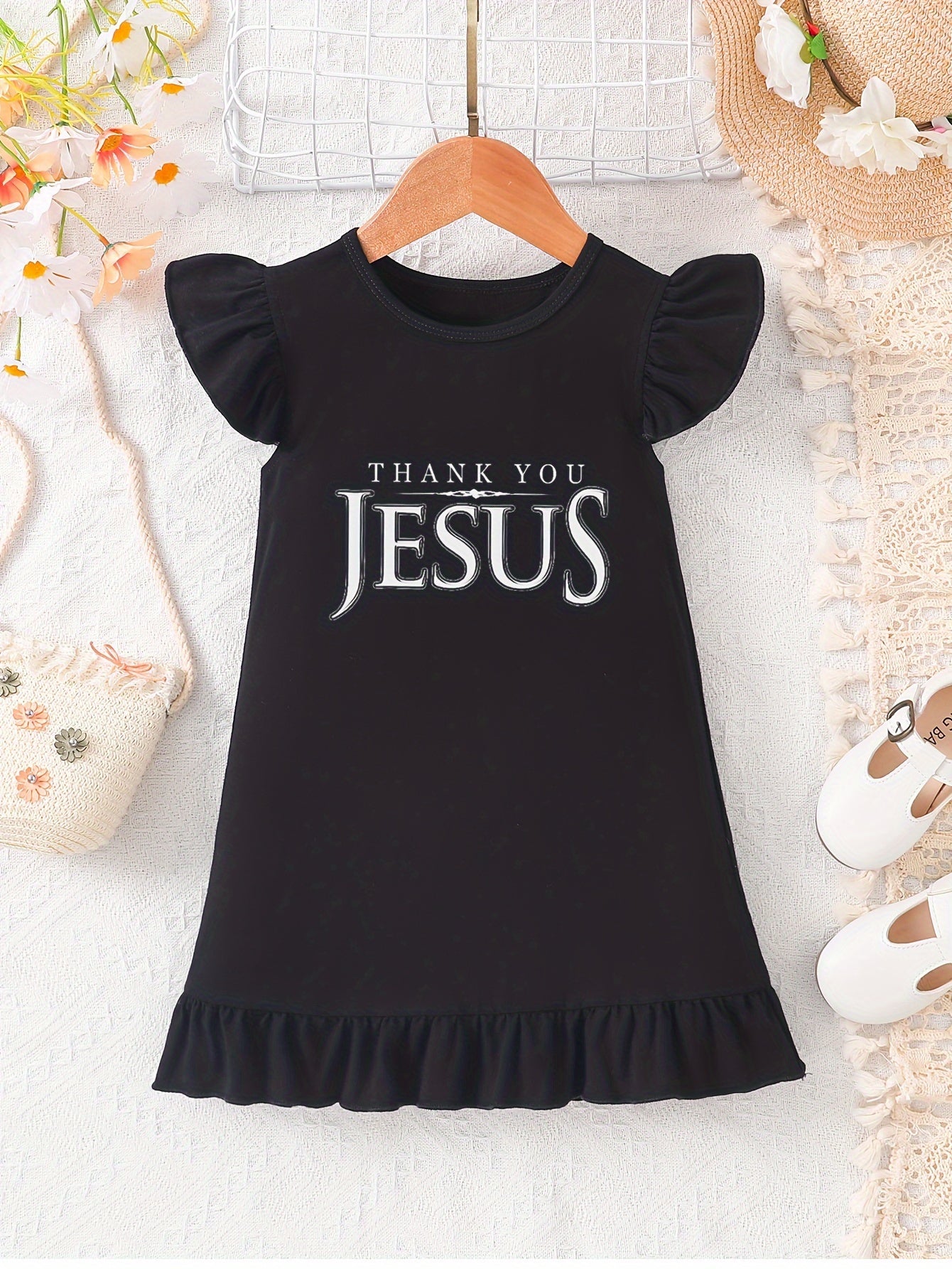 Thank You Jesus Christian Toddler Dress claimedbygoddesigns