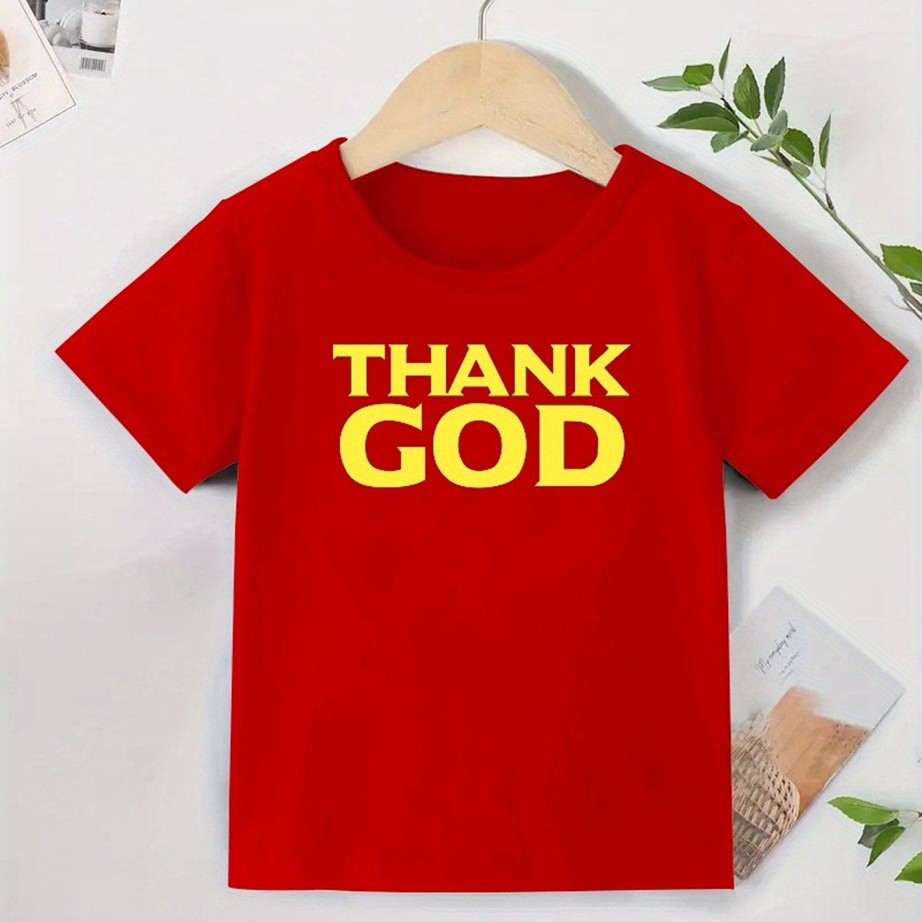 THANK GOD Youth Christian T-shirt claimedbygoddesigns