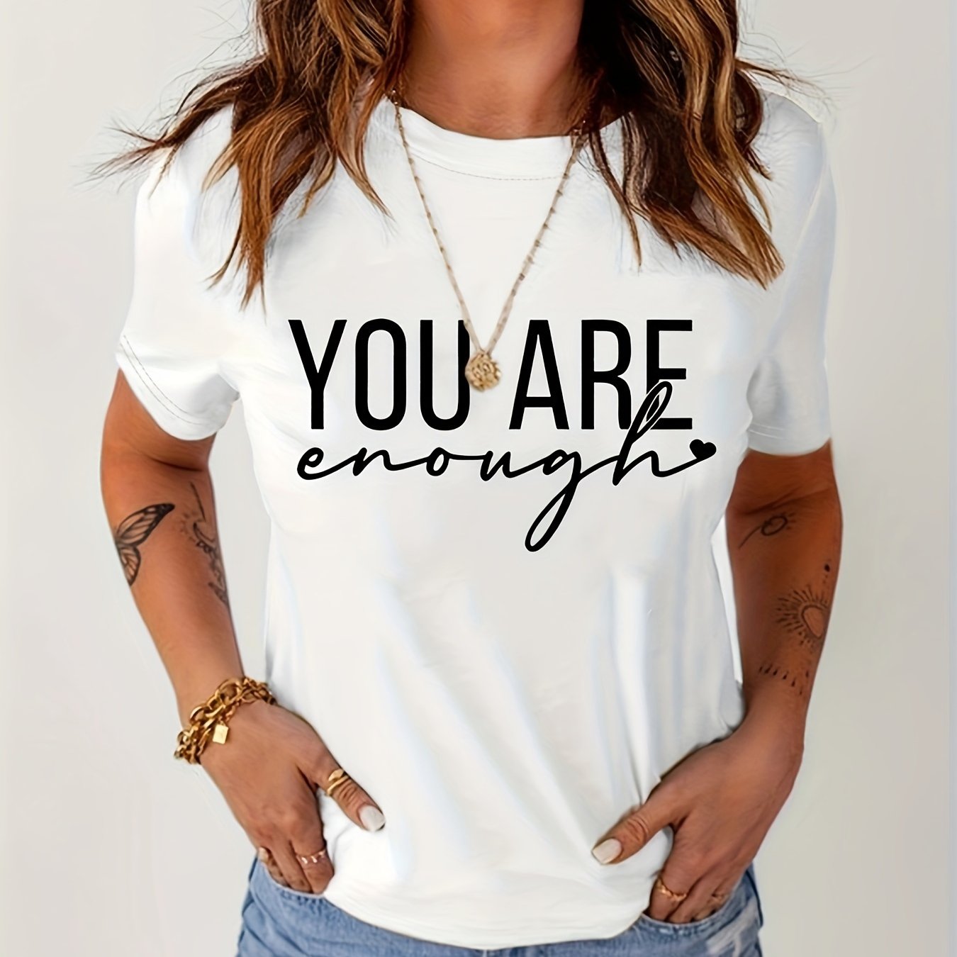 You Are Enough Women's Christian T-shirt claimedbygoddesigns