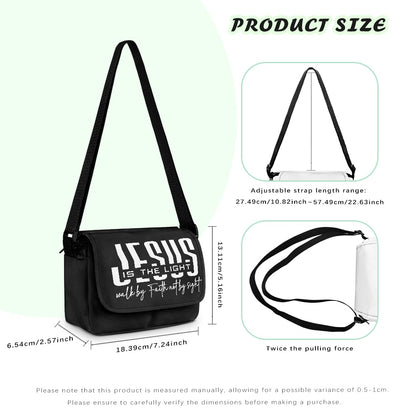 Jesus Is The Light Christian Kids Flap Crossbody Bag