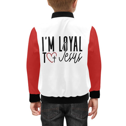 I'm Loyal To Him Kids' Christian Bomber Jacket with Pockets