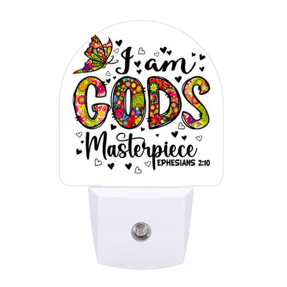 I Am His Masterpiece Christian Night Light For Kids - ClaimedbyGodDesigns