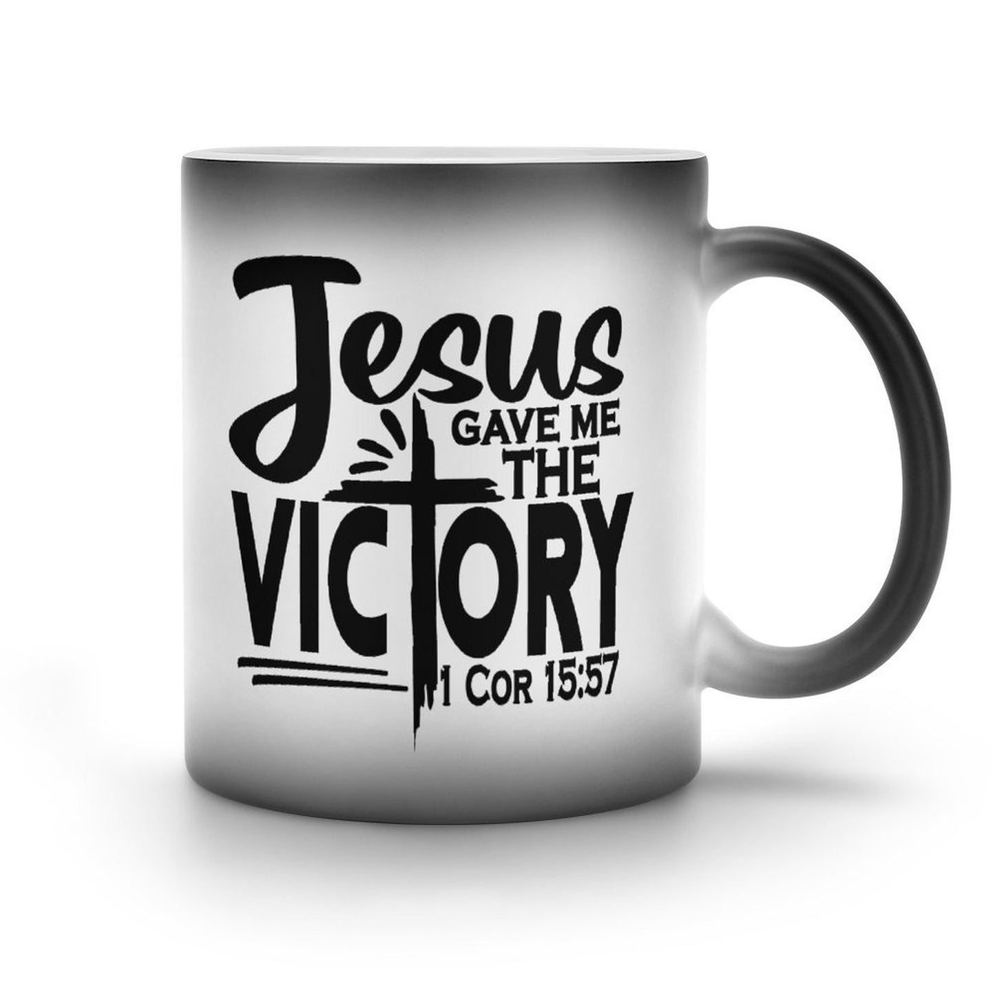 Jesus Gave Me The Victory Christian Color Changing Mug (Dual-sided )