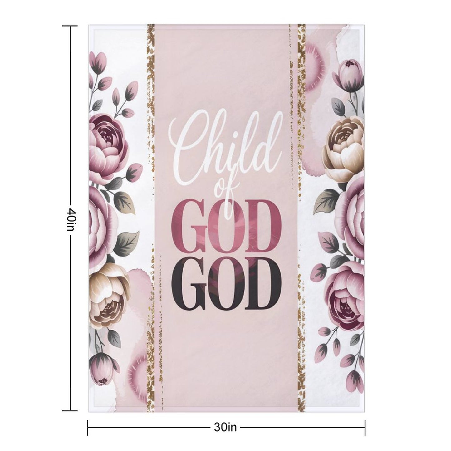 Child Of God Christian Flannel Throw Blanket for Bedroom
