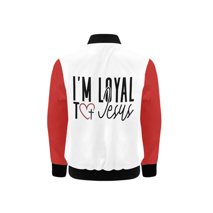 I'm Loyal To Him Kids' Christian Bomber Jacket with Pockets