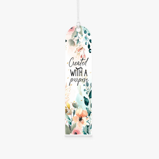 Created With A Purpose Christian Arch Acrylic Bookmark - ClaimedbyGodDesigns
