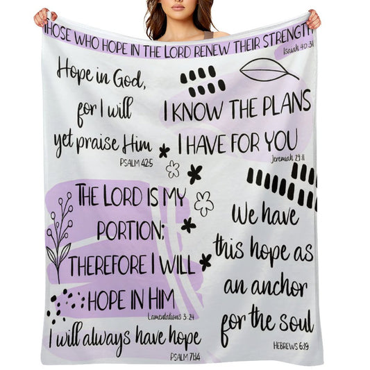 Bible Verse 2 Christian Flannel Throw Blanket