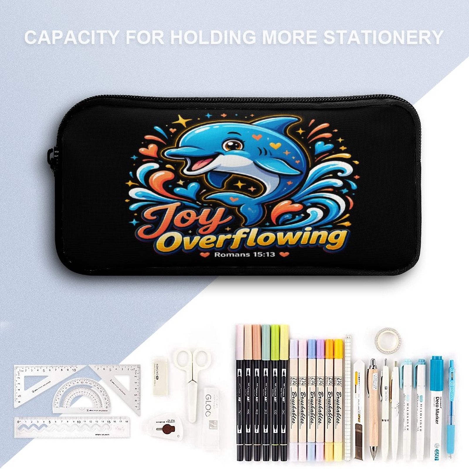 Joy Overflowing Christian 3 PCS Bag Set (Backpack, Lunch Bag and Pencil Case) - ClaimedbyGodDesigns