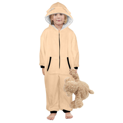 Berry Blessed One-Piece Zip up Hooded Christian Pajamas for Little Kids (toddler)